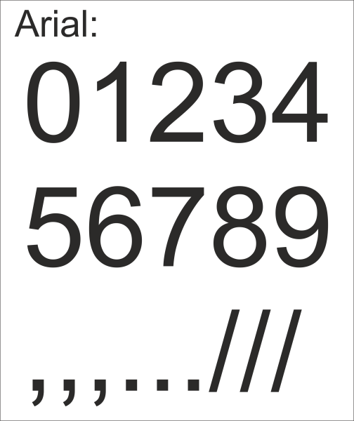 FolienPlot Zahlen Set